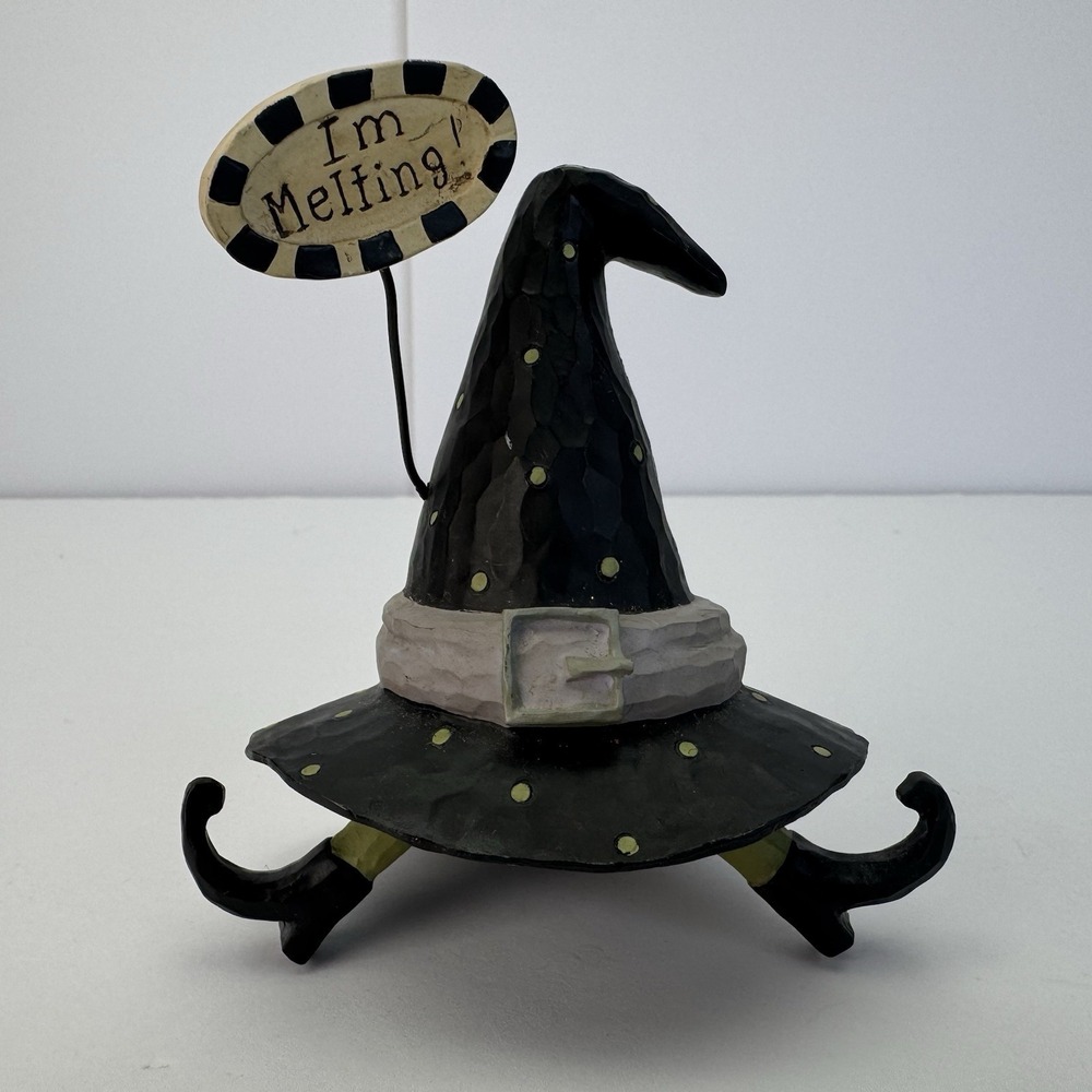 Halloween Resin "Witchy Woman" Witch's Hat with Feet ~3 3/4"‎ Suzi Skoglund 2007